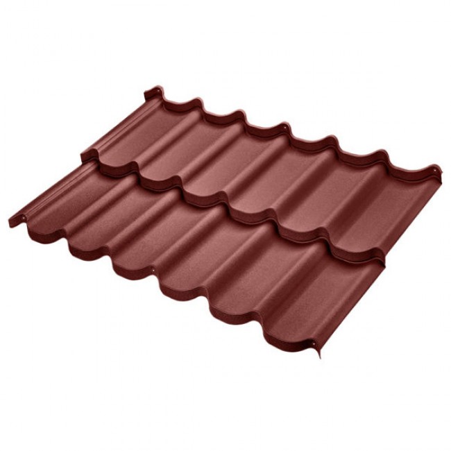 Кровельный модуль BUDMAT Bella Sara вишневый| Покрытие X-MATT