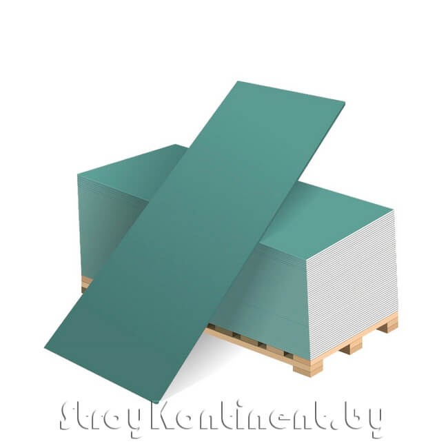 Гипсовая влагостойкая плита ГСП тип H2 (ГКЛВ)