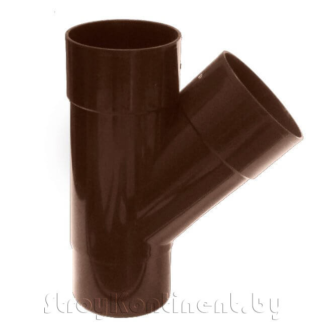 ПВХ тройник водосточной трубы 80 гр ПВХ тройник водосточной трубы 80 гр